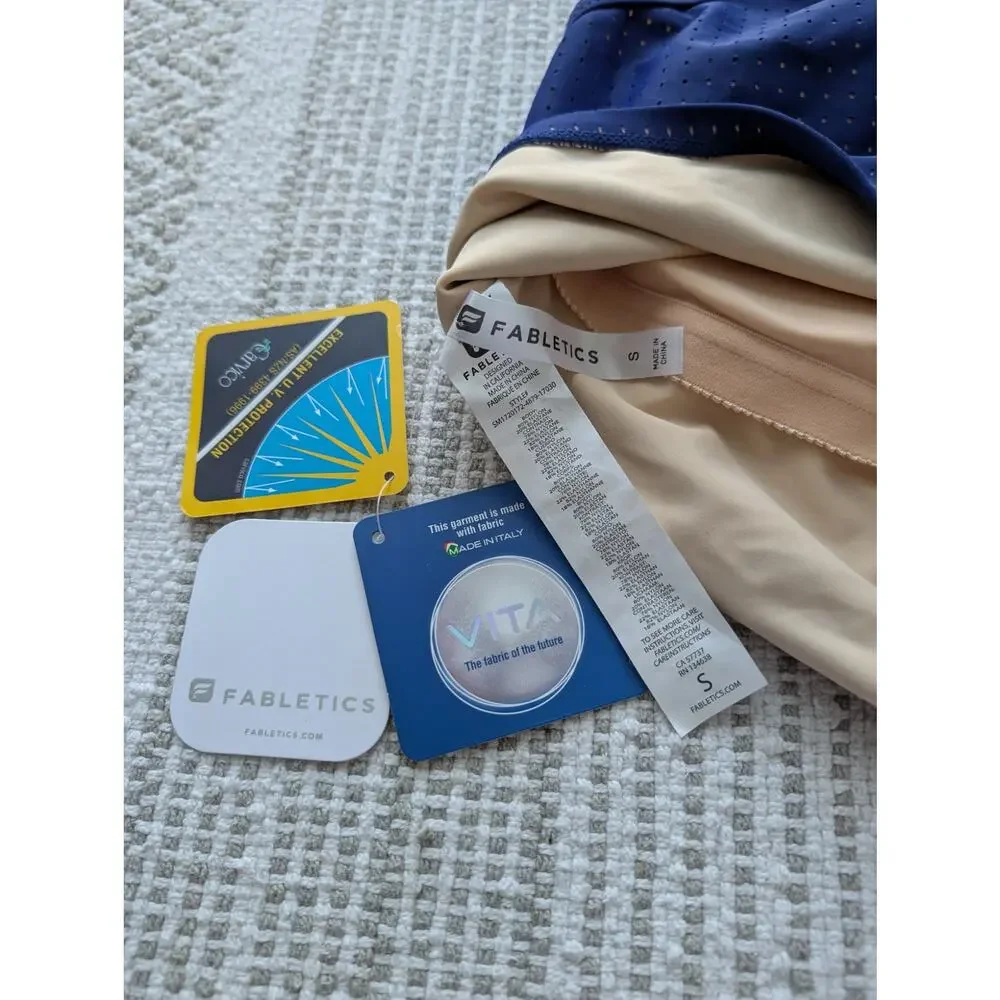 nwt fabletics valentina midi bikini top
